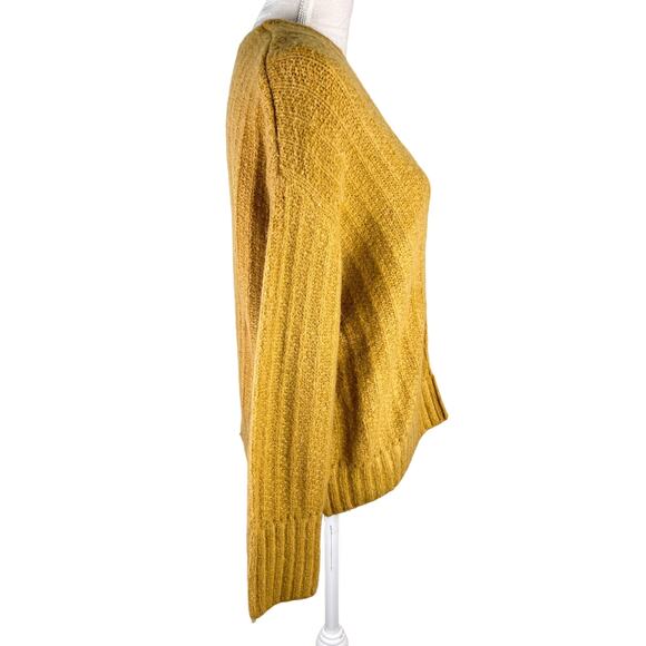 Altar'd State Sweater S/M Mustard V-Neck Cropped Super Soft - Picture 8 of 12